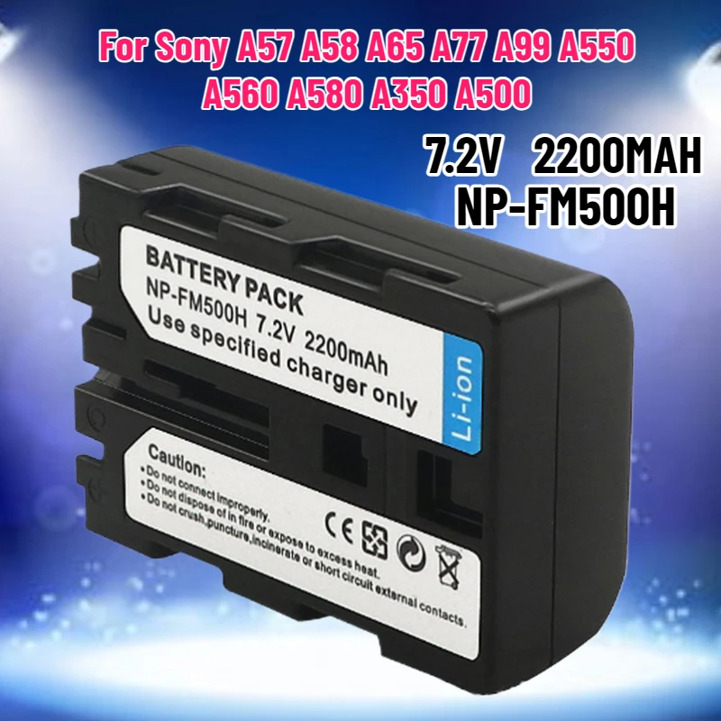 NP-FM500H Battery FM500H Battery for Sony A57 A58 A65 A77 A99 A550 A560 A580 A350 A500 Camera Battery Full Decoding