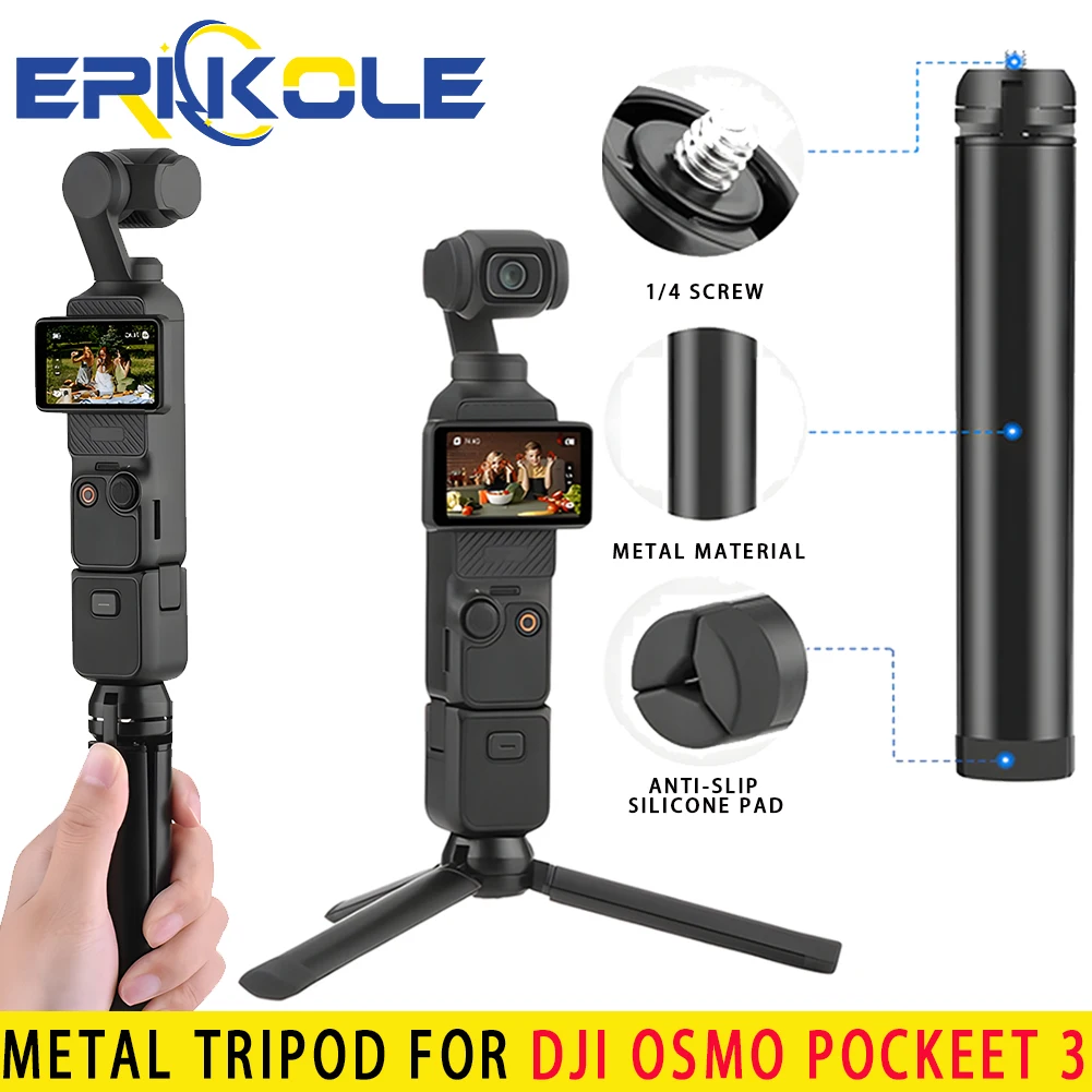 

Mini Tripod for DJI Osmo Pocket 3 Desktop Stand Stabilizer Holder for DJI OSMO Pocket 2 Pocket 3 Action 4 3 Gopro Accessories