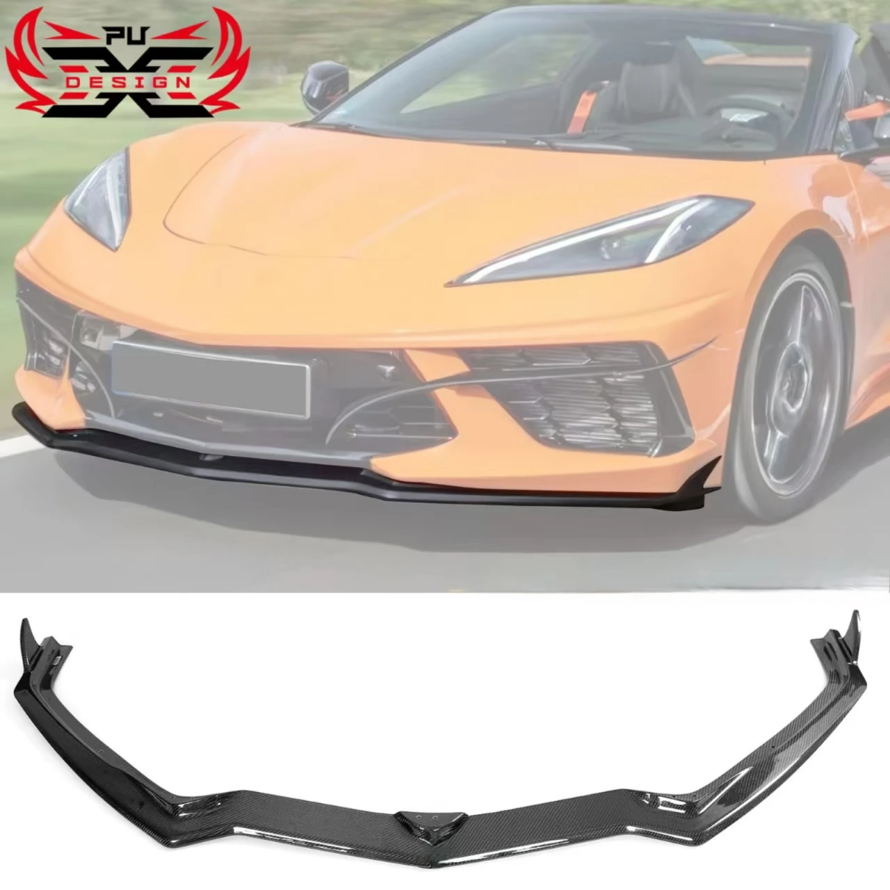 

For Chevrolet Corvette C8 Z51 Carbon Fiber Front Bumper Front Splitter Lip Body Kits