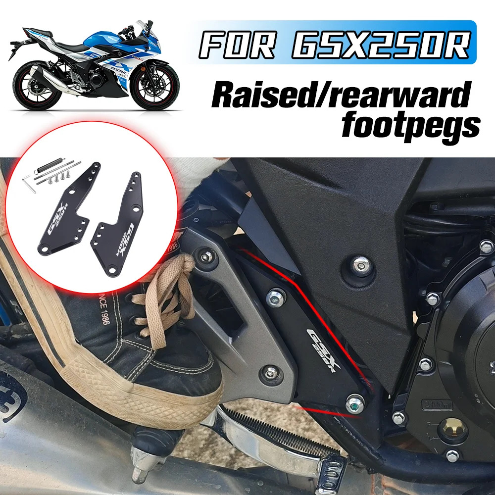 

For Suzuki GSX250R GSX250 GSX 250R 250 R Motorcycle Foot Pedal Raising Bracket CNC Front Pedal Back Moving Holder Accessories