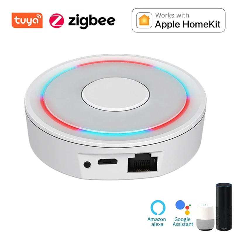 HomeKit ZigBee Hub de gateway, Smart Home, Sem fios, Tuya Smart Life, Compatível com Apple, iPhone, Siri, Alexa, Google Home