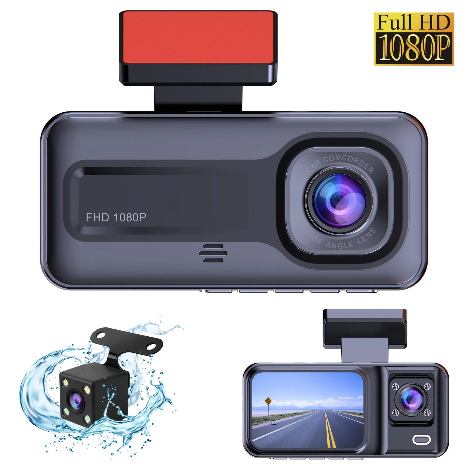 3 Camera Dash Cam F… - image