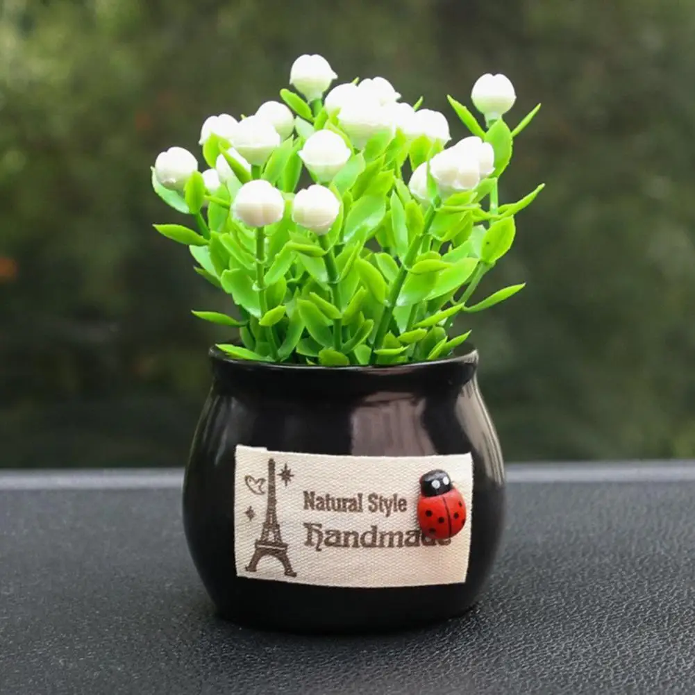 

Simulation Potted Plant Vibrant Automotive Dashboard Mini Artificial Flower Potted Plant Decoration for Car Ornament Fake Plant