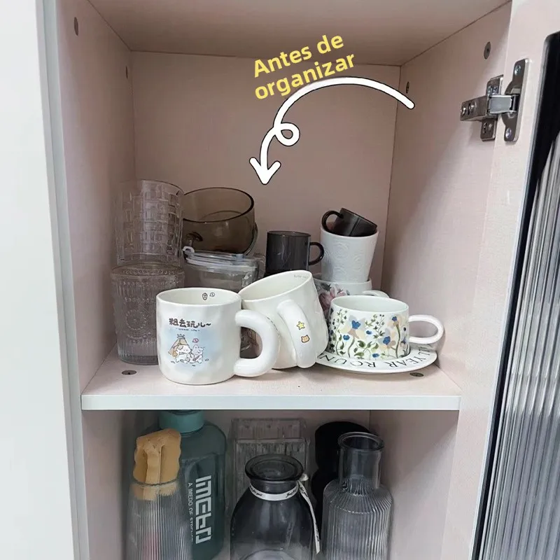 Caixa Organizadora de Armazenamento para Armário de Cozinha, Estilo Gaveta, para Lanches, Diversos Itens e Armazenamento de M...