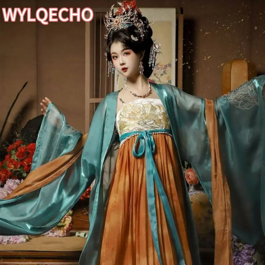 

Original Tang Hanfu women's Chinese style full-breasted skirt fairy spirit elegant super fairy daily full set of Han elements