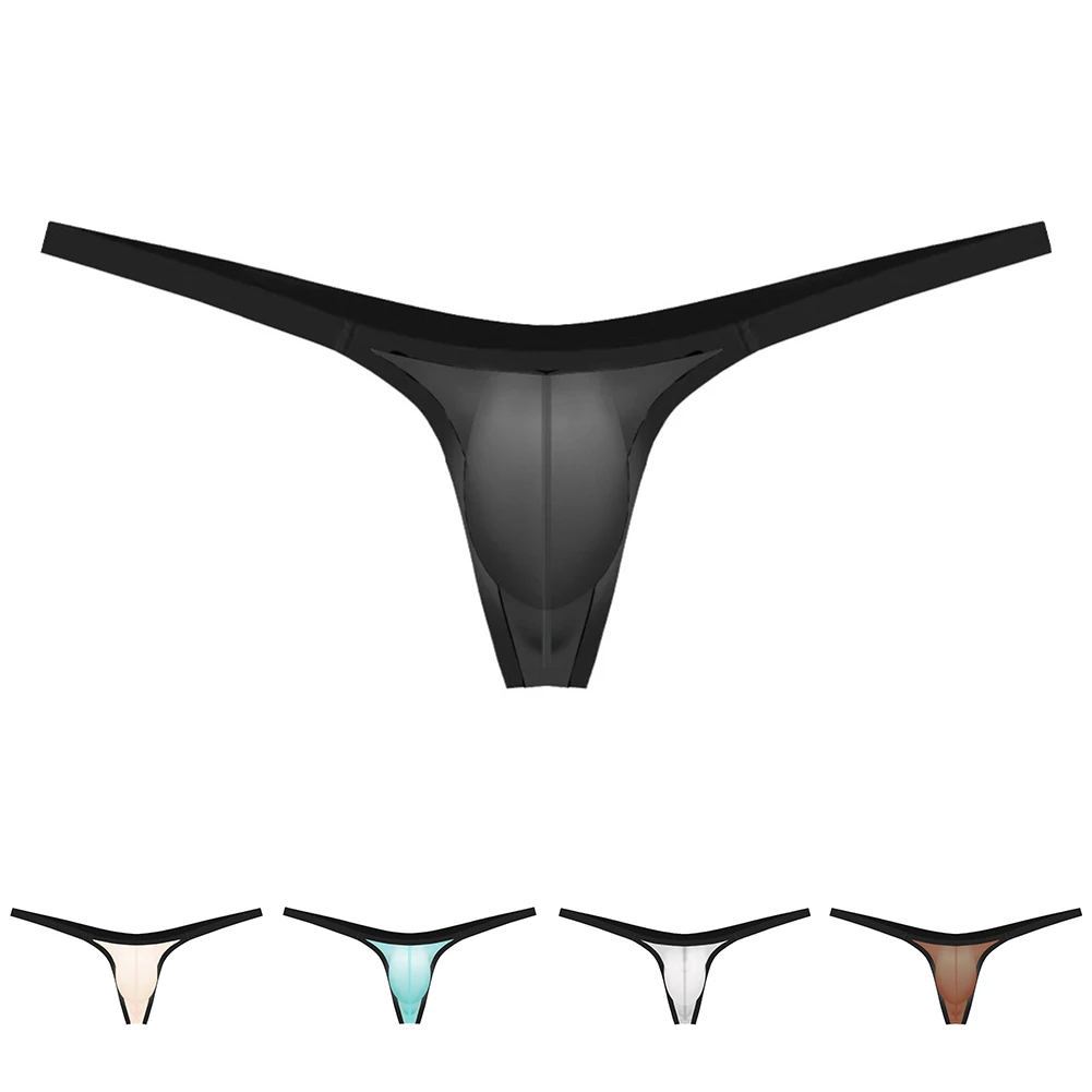 

Men Mini Briefs G-String Sexy T-back Erotic Hombre Panties Low-Rise Lingerie Gay Sissy Bulge Pouch Underwear Breathable Thong