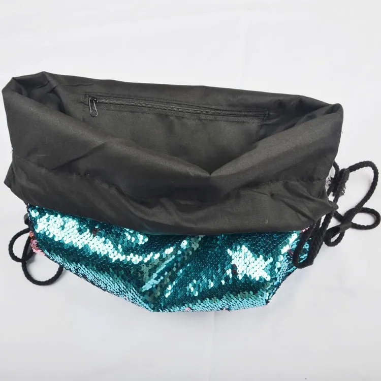 Travel Large Capacity New Mermaid Sequin Bag Sports Bag Drawstring Backpack Outdoor Shoulder Bag Portable Travel Goods Storage