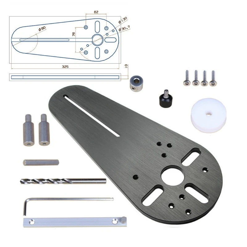 Trimming machine, cutting circle, milling circle, machining circle, slotting, woodworking tools