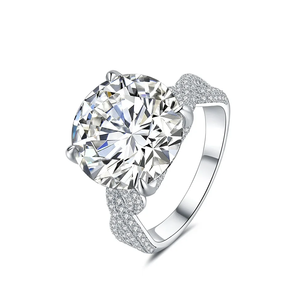 

Новое модное кольцо из серебра 925 пробы с 10-каратным муассанитом для женщин, ювелирные изделия для рук, зеркальный дизайн с крестом, уникальное маленькое аудиточество