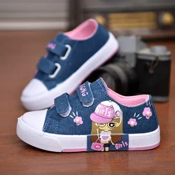 Children Canvas Shoes Soft Bottom Fashion Kids Casual Sports Running Shoes Non-slip Breathable Baby Toddler Flat Sneakers