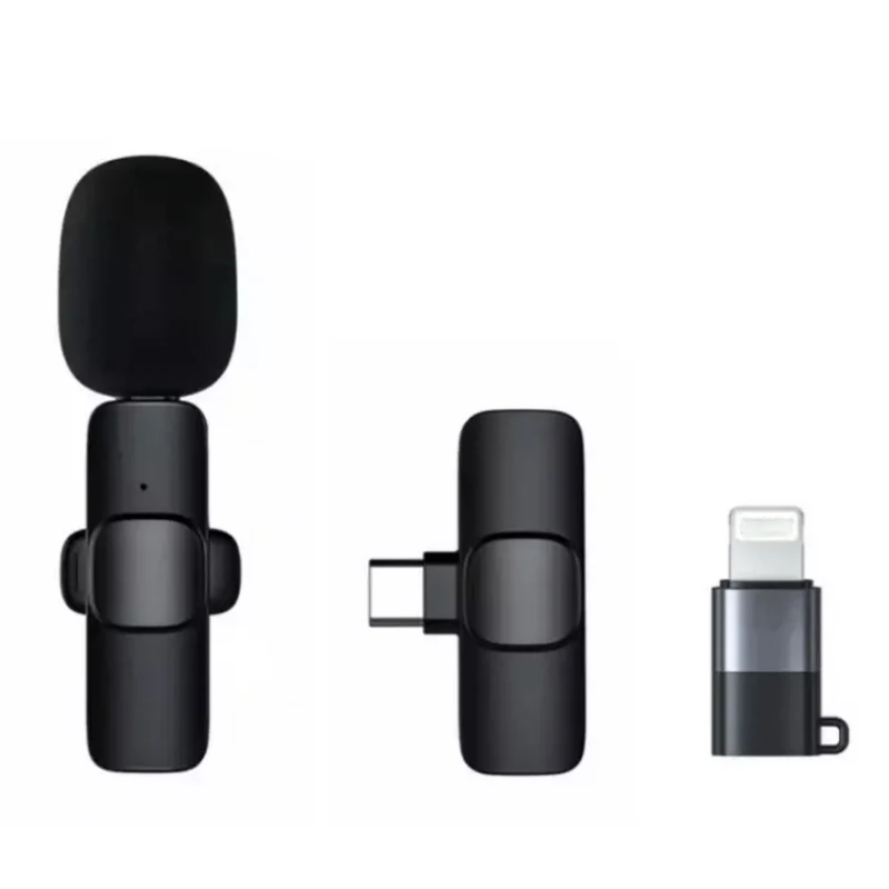 Microphone Lavalier sans fil, diffusion, ensemble de Microphones à revers, enregistrement vidéo court, Microphone portable rechargeable, diffusion en direct