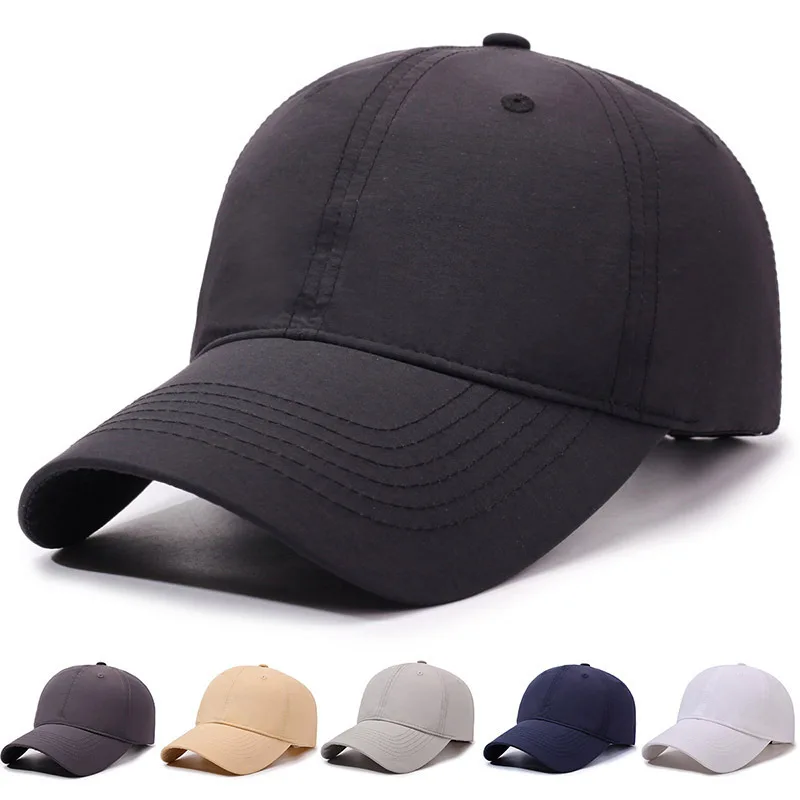 

Summer For And Women Korean Style Outdoor Sun Protection Baeball Wahable Plain Workout Sport Cap Simple Sunhade Hat