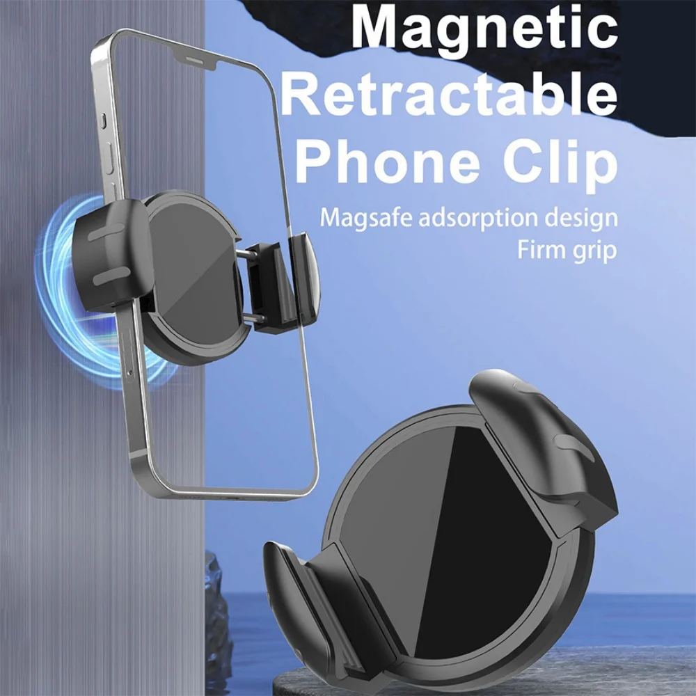 

Magnetic Car Phone Holder Mounted Adsorption Bracket Rotation Lazy Foldable Phone Holder Universal Suitable for All Phones