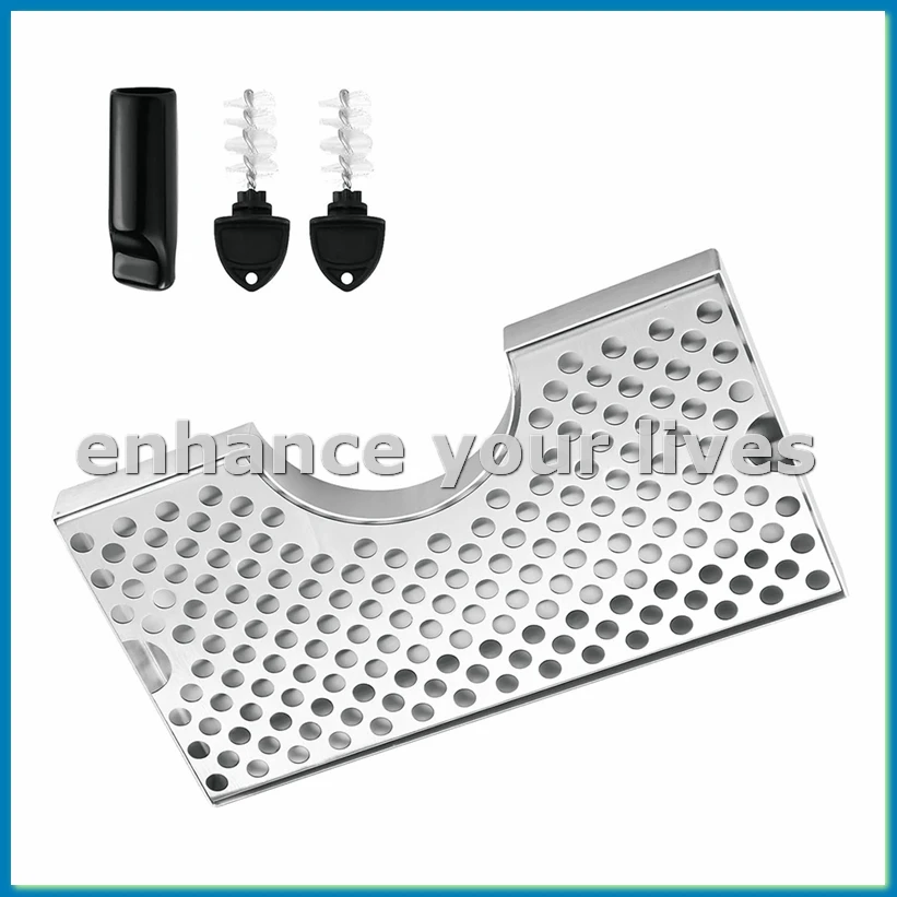 

Beer Drip Tray for Kegerator, Stainless Steel Kegerator Drip Tray Beer Drip Tray for Beer Tap Cutout Kegerator-AT48