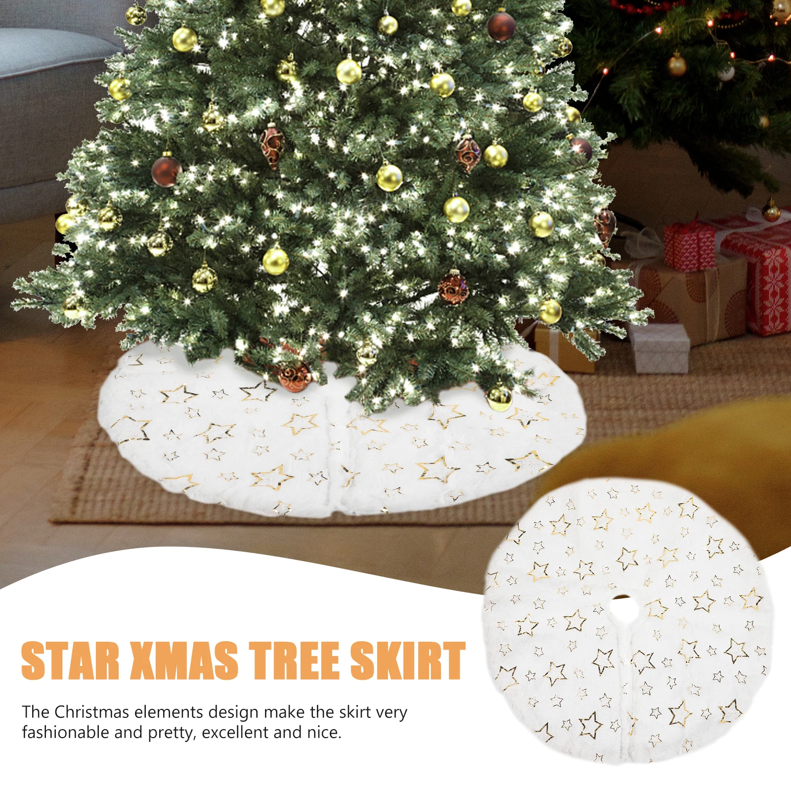 

Adorable Knitted Christmas Skirt Xmas Bottom Apron Ornament Holiday Decor Red Flannel Tree Skirt For Home Mall Bar Decoration