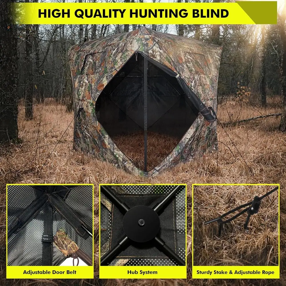 2-3인용 휴대용 270/360 °   투명 사냥용 은신처 (캐리백 포함)