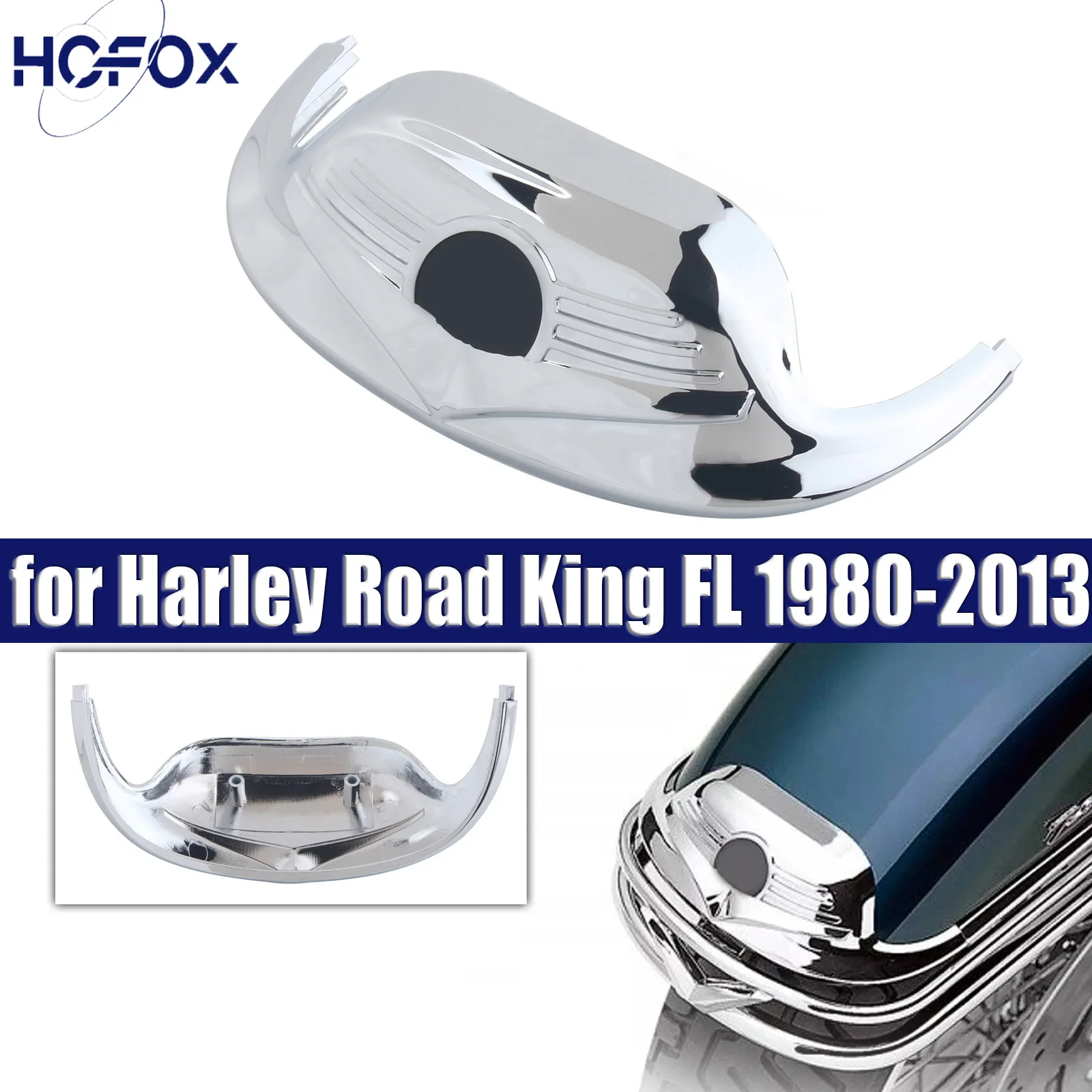 

Motorcycle Chrome Front Fender Mudguard Tip Trim for Harley Road King FL FLHR FLHTCUTG 1980-2013