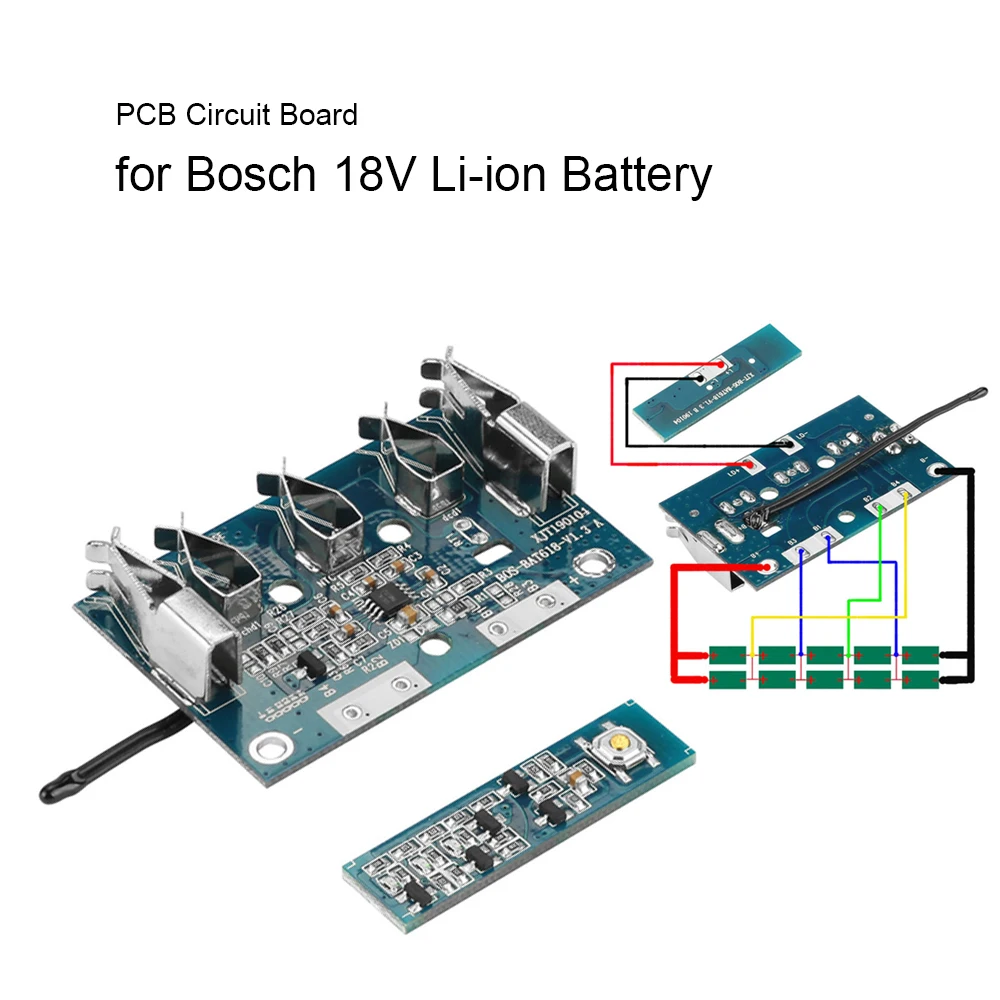 Zamienne płytka obwodu drukowanego do Bosch 18V Li-ion obudowa baterii narzędzie do naprawy części