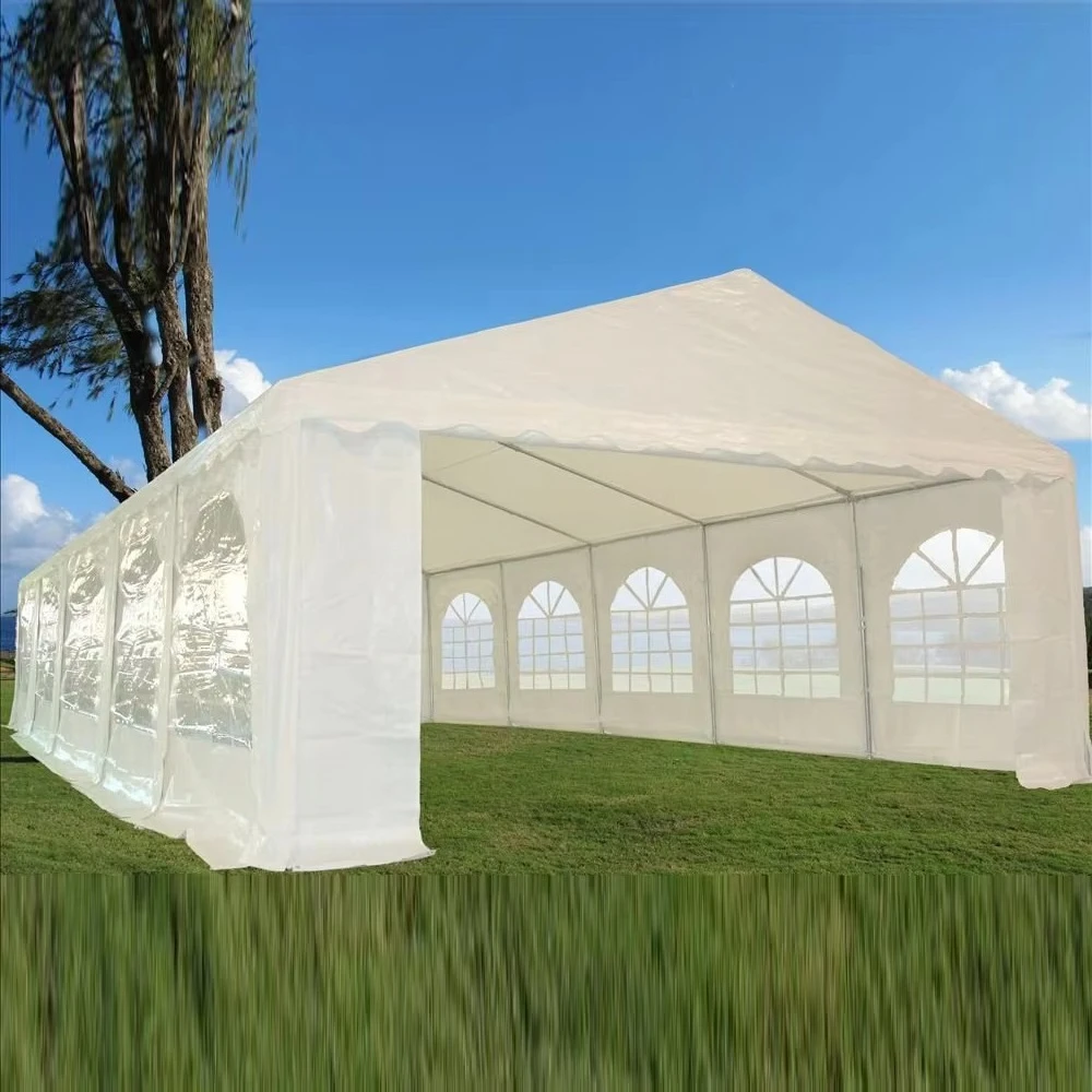 #￥Heavy Duty White PVC Wedding Party Outdoor Tents with Full Set of Sidewalls 5 X 10 m