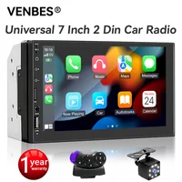 VENBES Radio para coche Carplay Android Auto 2 DIN 7 pulgadas Mirrorlink Bluetooth 5,0 reproductor Multimedia FM con CAN Bus