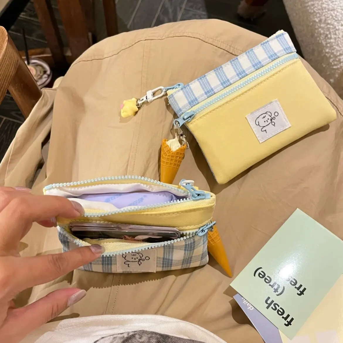 Small Coin Purse Minimalist Mini Cosmetic Bag Daily Storage Bag Portable Dog Pattern Cosmetic Bag For Small Items School Short