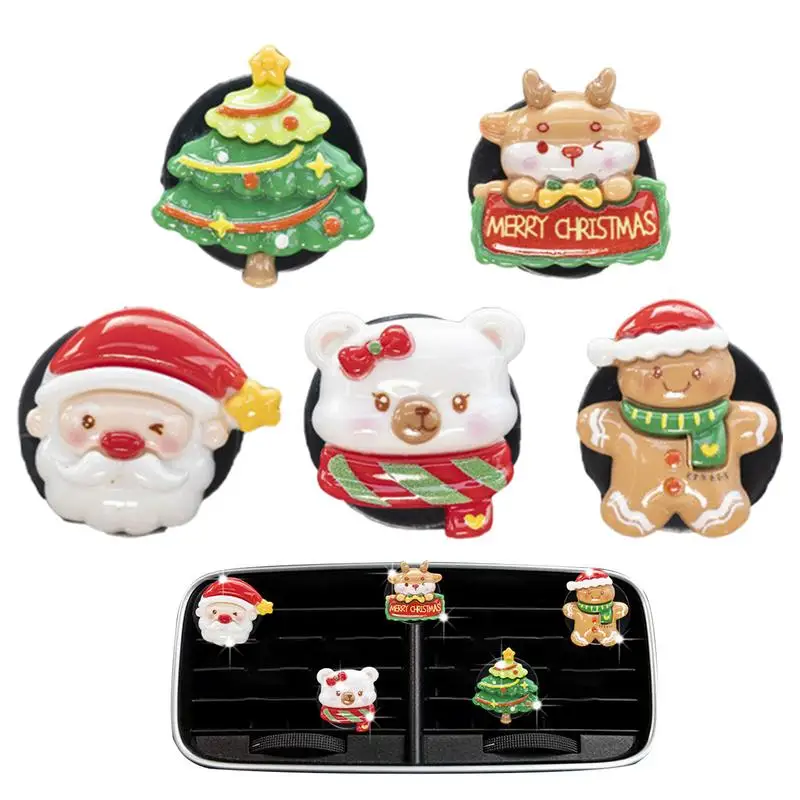 Christmas Air Vent Clip Car Outlet Aromatherapy Clip Christmas Car Decorations Interior Accessories Cute Air Freshener For Car