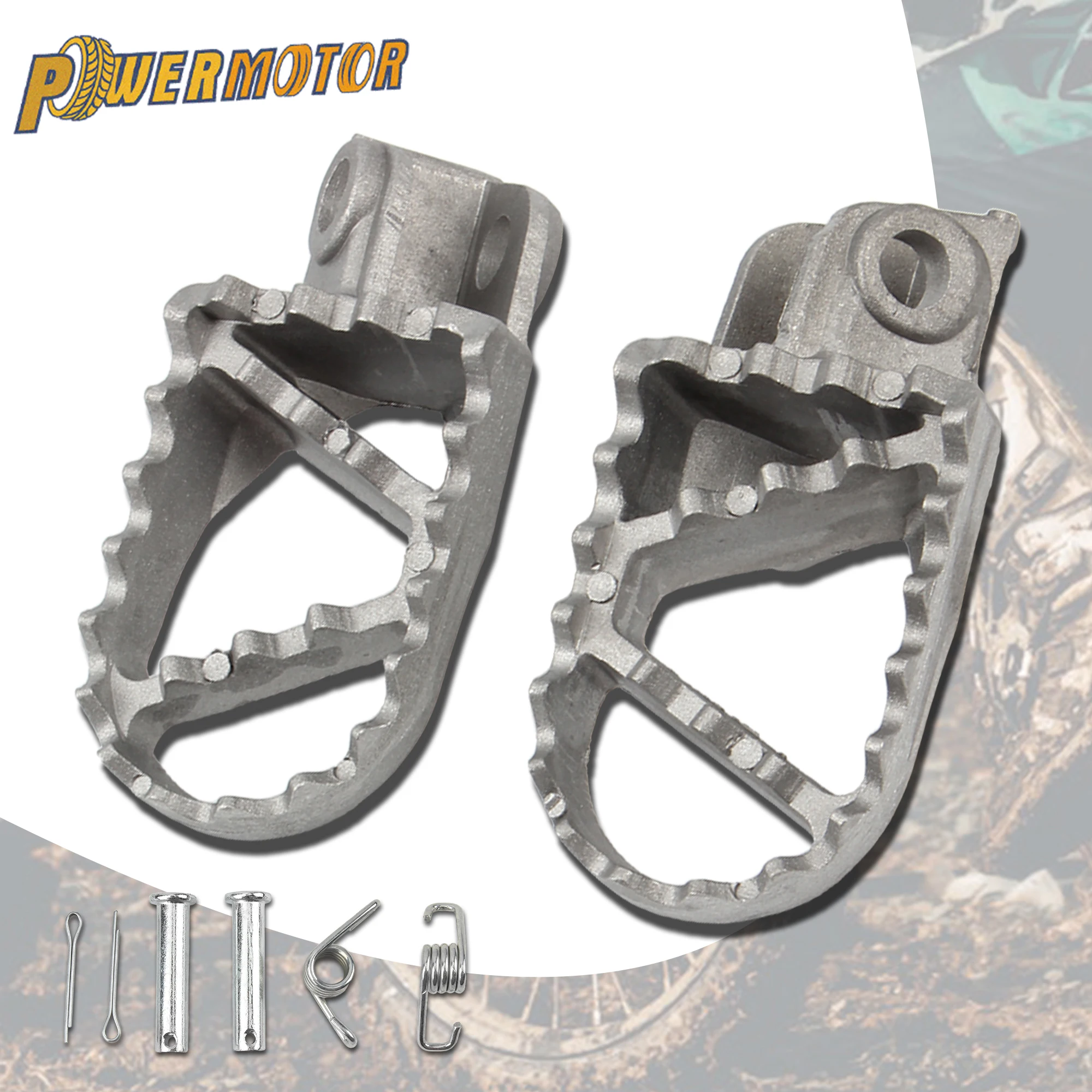 Powermotor Motorcycle Motocross Aluminum Foot Rest Pegs Footpegs For KTM SX SXF EXC EXCF XC XCF XCW 125-530 Dirt Pit Bike