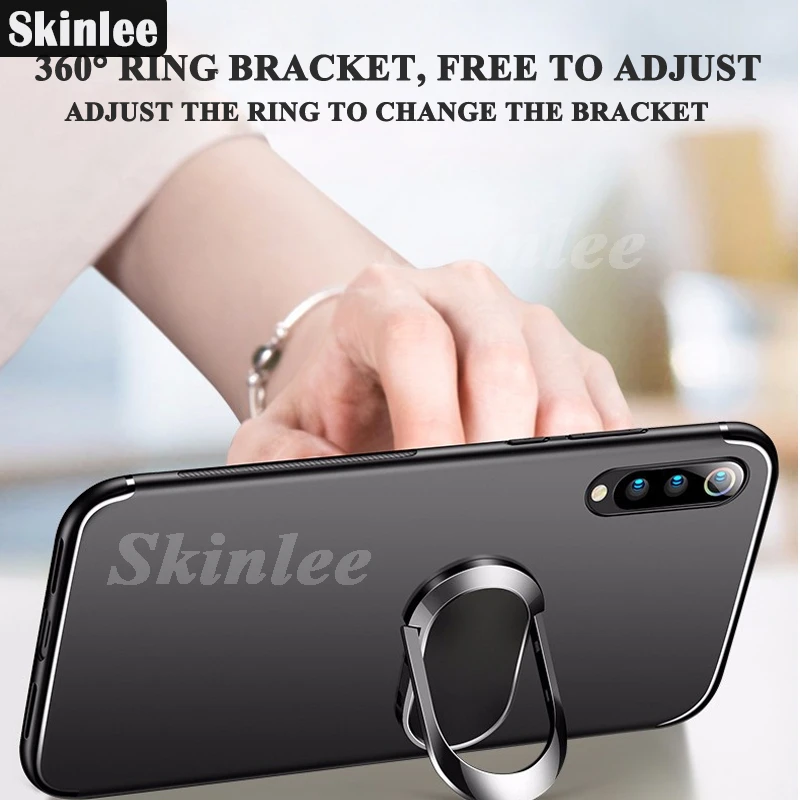 Skinlee For ZTE Blade V40 Pro Case Full Protection Silicone Matte Cover With Ring For ZTE Blade V40 Vita Shockproof Case