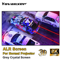 Newest 120 Inch ALR Grey Crystal Projection Screen Ambient Light Reject With 1CM Narrow Bezel for Long Throw Projector 4K HD