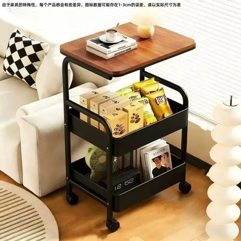 3 Tier Rolling Kitchen Cart Durable Carbon Steel Metal Utility Cart for Tool Snack Storage with Rolling Wheels