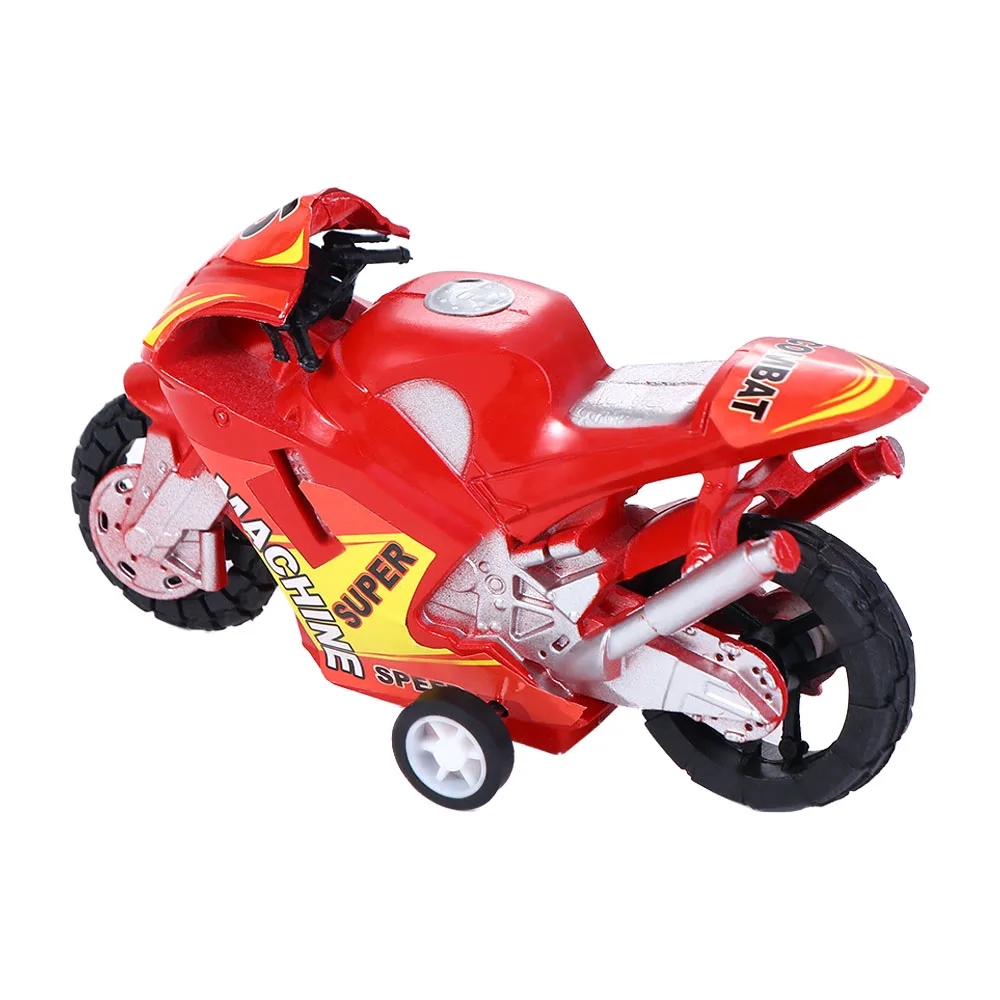 Best Gift Fun  Plastic For Boys Four-wheel Mini Motorcycle Model Motorcycle  Pull Back Car Motorbike Model