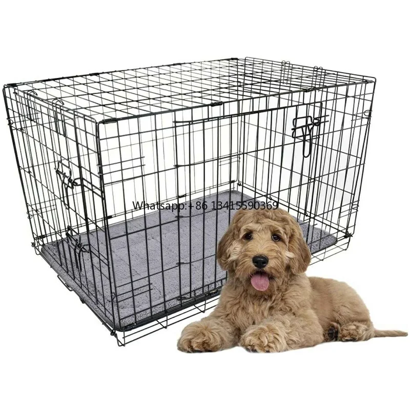 

Pawise Multi Size Heavy Portable Classic Wire Crate Foldable Large Outdoor Metal Kennels Collapsible Pet Dog Training Cages