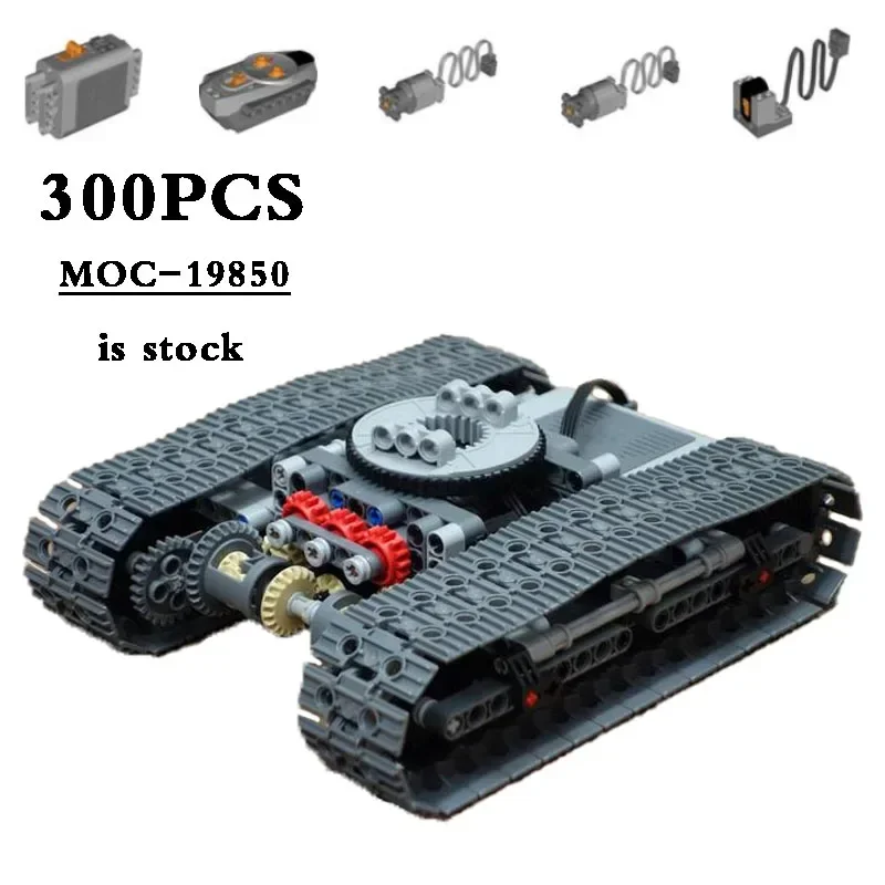 

Classic MOC-19850 Tank Tracked Vehicle Chassis Transverse Subtractor Landing Gear 300PCS Building Block Model Christmas DIY Gift