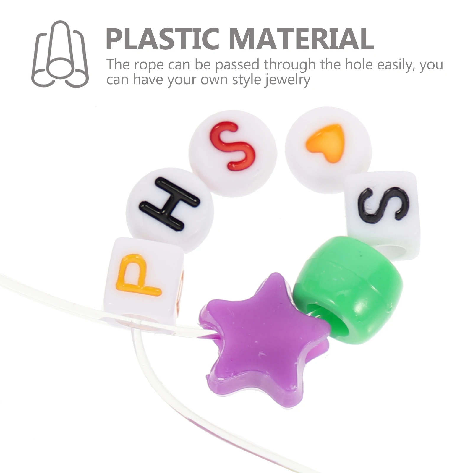 

1 set Alphabet Beads Box with Holes Assorted Colors Barrel Shaped DIY Jewelry Accessories Loose Beads for Crafts Projects