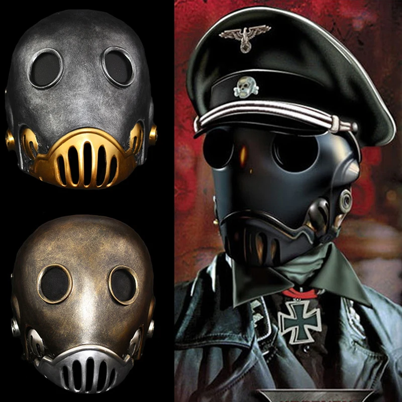 إصدار قناع الراتنج على شكل عقارب الساعة للهالوين Steampunk مع شريط مرن قابل للتعديل بتصميم ثلاثي الأبعاد مرسوم يدويًا للحفلات التنكرية