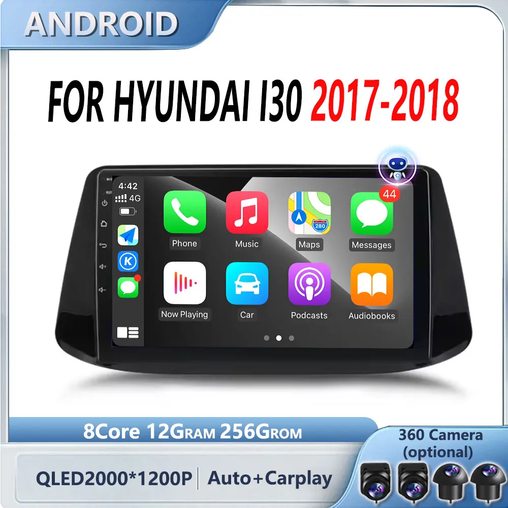 

Для Hyundai i30 2017-2018 автомобильный 9 "4G Android OS беспроводной Carplay Android авто радио навигация GPS мультимедийный видеоплеер