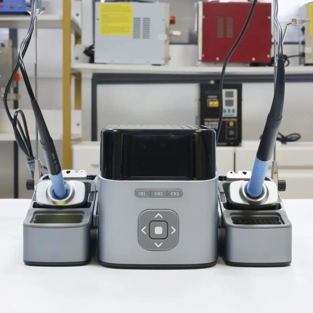 T420D Soldering Dual-Station Smart Temperature Control with C245 C210 Handle Soldering Iron Tips Repair Tool