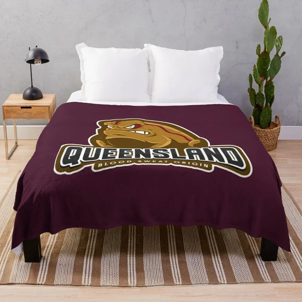 

Queensland Origin Supporter Throw Blanket Thin Designers Tourist Beach Blankets