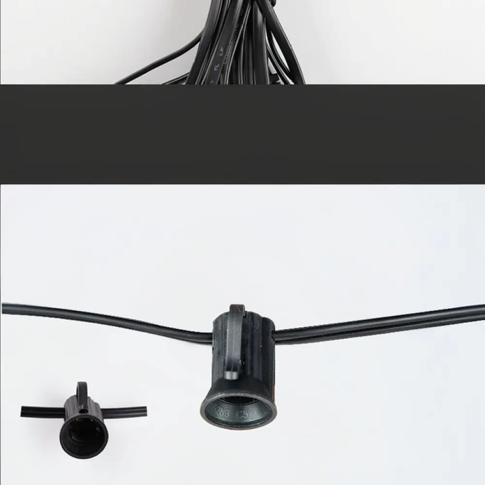 Outdoor String Light Replacement Cable E12 Socket Flexible Copper Wire Waterproof Decoration For Backyard Garden Camping