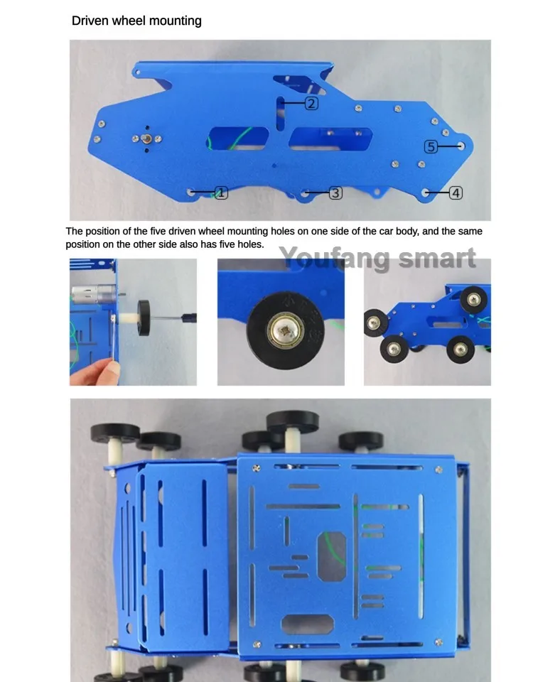 5-10 kg PayLoad Metall Tank Chassis Track mit Dual 12 V DC Motor Roboter Auto für Arduino Raspberry Pi Roboter DIY Kit RC Tank Projekt – Detail 21