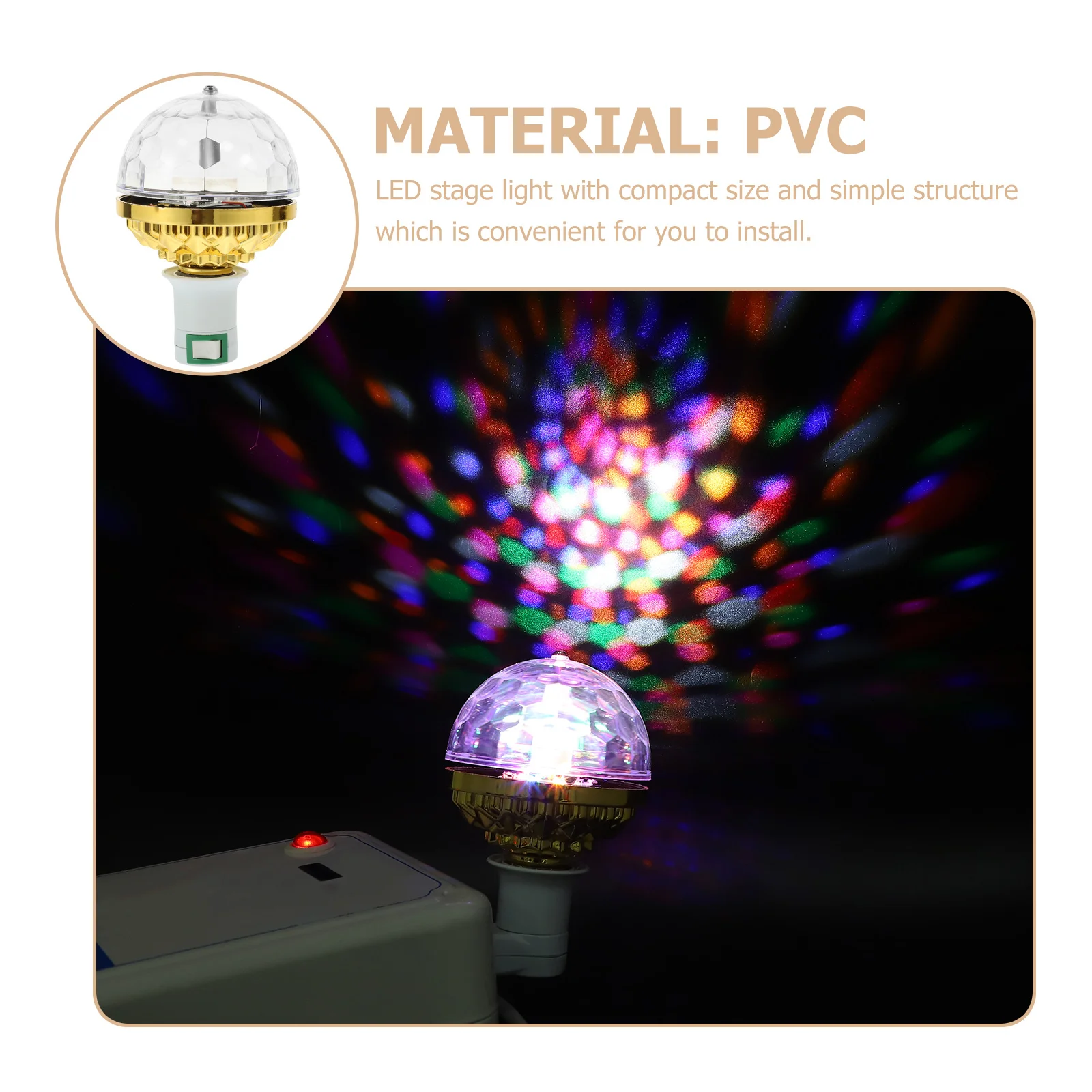 

1 set 1 Set Rotating Crystal Light Bulb Led Stage Lamp For Disco Ktv Bar Party Decorative Ball Rotation Lamp Us Plug