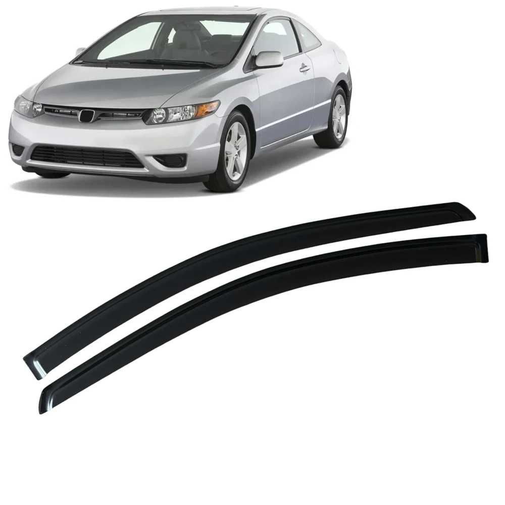 Window Visor for HONDA CIVIC COUPE 2006 2007 2008 2009 2010 2011 Weathershied Door Visor Wind Sun Rain Guards Side Window Wind