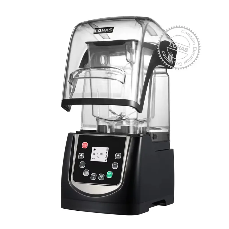 Professional Blender Commercial for Shakes and Smoothies with Sealed Sound Enclosure