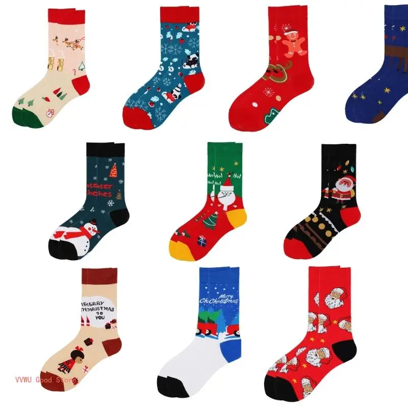 Christmas Socks Funny Novelty Ankle Socks Cartoon Christmas Socks Casual Booties Socks Calf Socks for Women Men