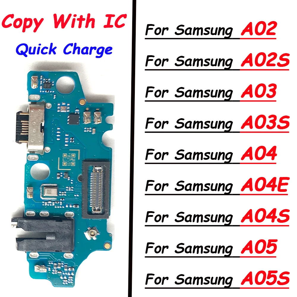 

For Samsung A02 A03 A035F A04 A05 A02S A025F A03S A04S Fast Charger USB Dock Charging Dock Port Board With Mic Microphone Flex