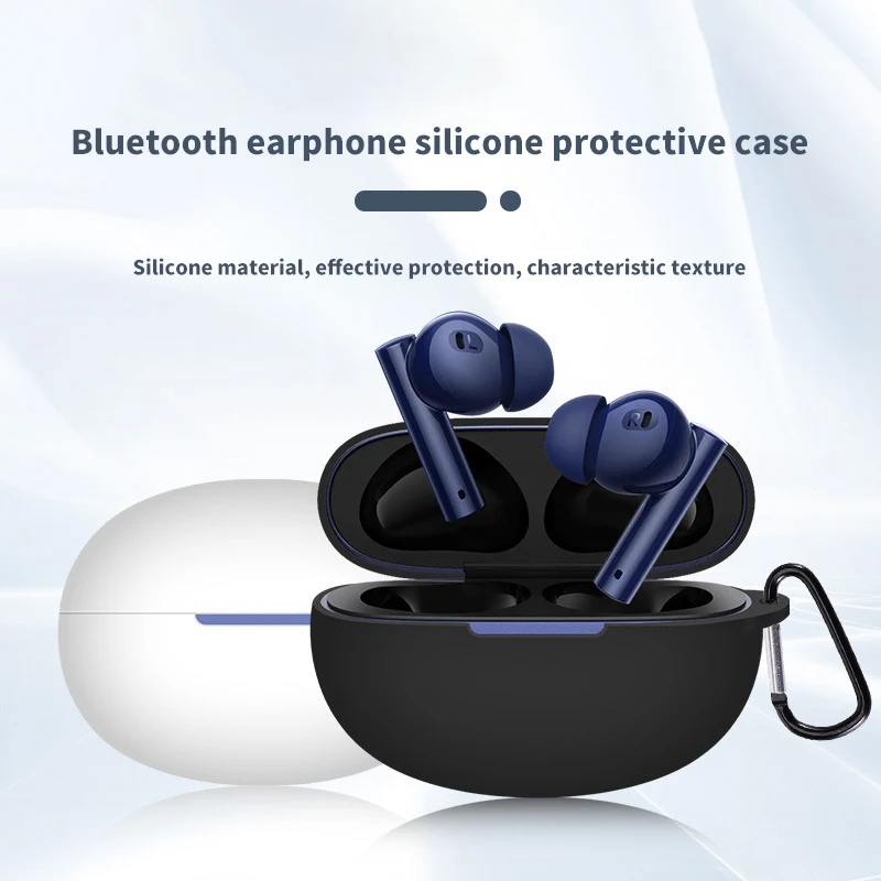 For Realme Buds Air 5 Case With Hook Solid Colour Wireless Headphone Cover For Realme Buds Air5 Soft Silicone Protective Shell