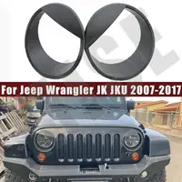Para Jeep Wrangler JK JKU 2007-2017 Angry Eyes faros delanteros biseles cubierta embellecedora