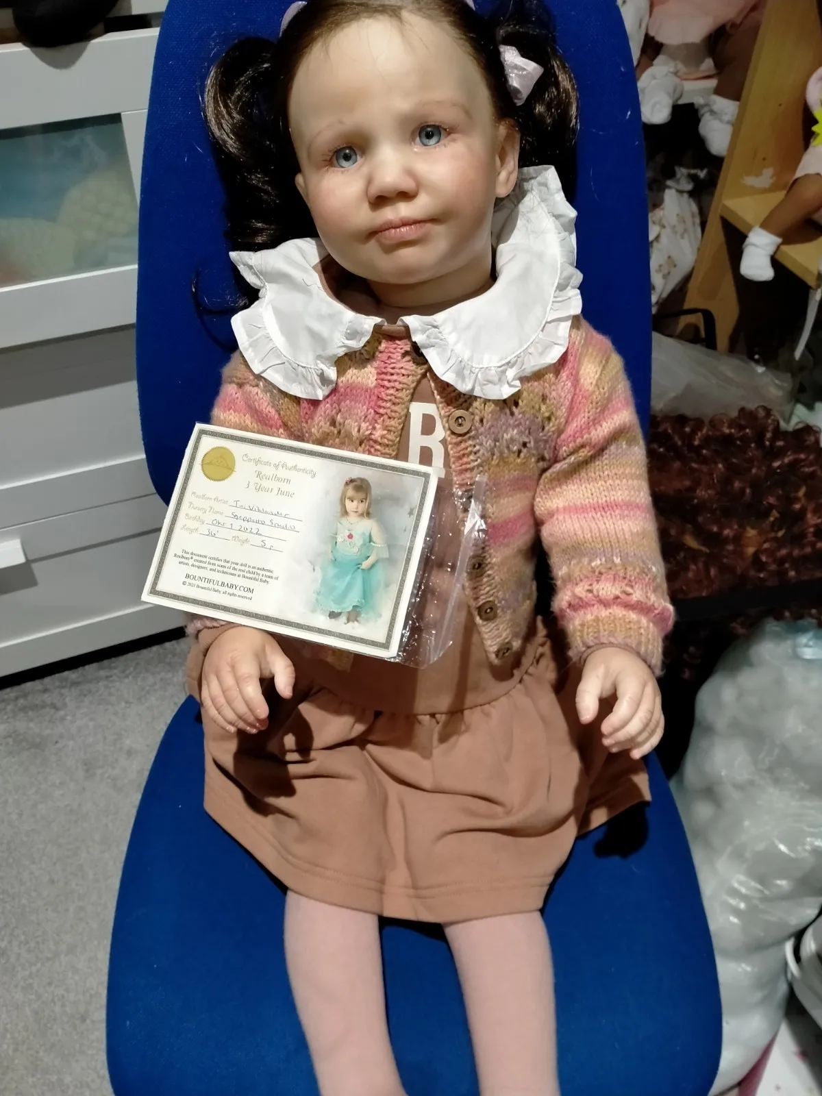 HUGE Doll 3 Year old realborn painted Finished Reborn Doll  to 5lbs 36