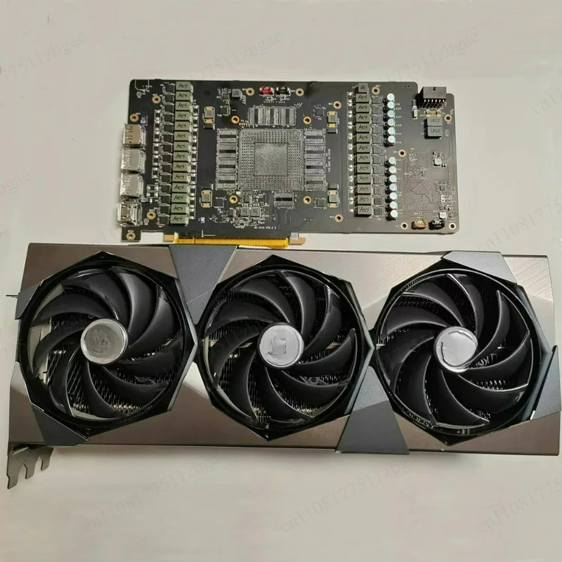 Ensemble ventilateur et dissipateur thermique pour GPU, d'occasion, disponible en module de refroidissement ou unité de carte PCB défectueuse