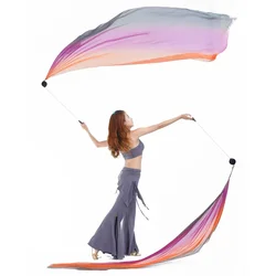 Belly Dance Silk Veil Poi Throw Balls  206 x 70cm Belly Dancer Stage Performance Props Bellydance Costume Accessory